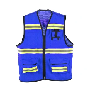 CHALECO TIPO GEOLOGO C/JERSY Y REF TEX BICOLOR AZUL REY