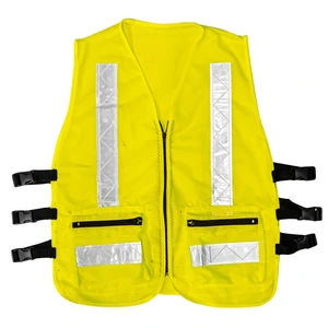CHALECO MALLA ALTA VISIBILIDAD DE POLIESTER Y REFLEJANTE DE 2" AMARILLO - UNITALLA