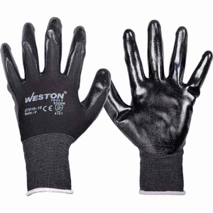 GUANTE NYLON C/NITRILO NORMAL 13G NEGRO TALLA 9 (Precio x par - Empaque c/10 pares)