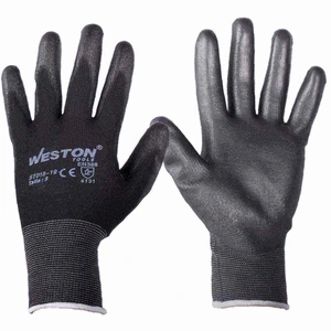 GUANTE NYLON NORMAL C/PU 13G NEGRO 9 (Precio x par - Empaque c/10 pares)
