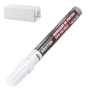 MARCADOR DE PINTURA TIPO VALVULA BLANCO (CAJA C/12 - PRECIO X PZA)