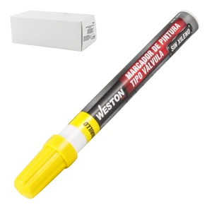 MARCADOR DE PINTURA TIPO VALVULA AMARILLO (CAJA C/12 - PRECIO X PZA)