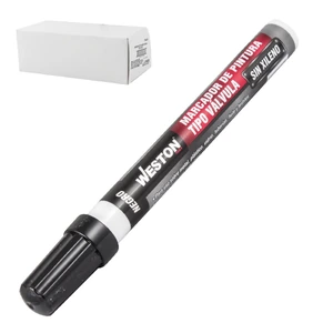 MARCADOR DE PINTURA TIPO VALVULA NEGRO (CAJA C/12 - PRECIO X PZA)