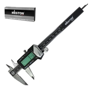 CALIBRADOR DIGITAL ACERO INOX. MANDIBULAS PUNTA D/CARBURO 6"