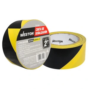 WESTON-TP-1016 / TP-1016 CINTA DE SEÑALIZACION NEGRO/AMARILLO 2" (50mm) X 33M (PRECIO X PIEZA)