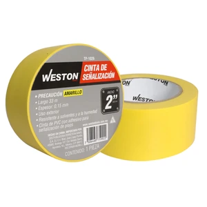 WESTON-TP-1026 / TP-1026 CINTA DE SEÑALIZACION AMARILLA 2" (50mm) X 33M (PRECIO X PIEZA)