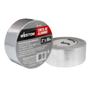WESTON-TP-1150 / TP-1150 CINTA DE ALUMINIO PARA DUCTO 2" x 50yd (50mm X 45.7M) (PRECIO X PIEZA)