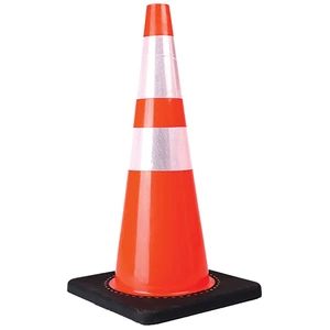WESTON-TRA-0070 / TRA-0070 CONO PVC DE 90 CM CON BASE NEGRA Y REFLEJANTE
