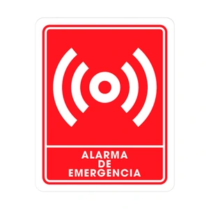 SEÑALAMIENTO ALARMA DE EMERGENCIA 25 X 35CM