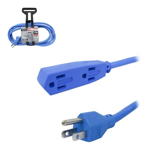 WESTON-W-50310 / W-50310 EXTENSION INDUSTRIAL TIPO BANANA 3 CONTACTOS 3x14 AZUL 3 MTS.