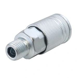 COPLE RAPIDO DE ACERO CROMADO MACHO 1/4" NPT INDUSTRIAL
