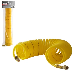 MANGUERA P/AIRE D/PE TIPO RESORTE AMARILLA 1/4'' X 25FT  CONECTOR 1/4'' NPT