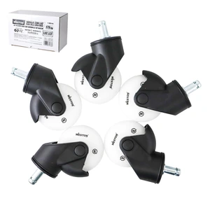 RODAJAS C/LUZ LED D/PU C/HORQ. D/NAILON P/SILLA GIRA. 2-1/2 X 1" (Precio x Caja - Caja con 5 piezas)