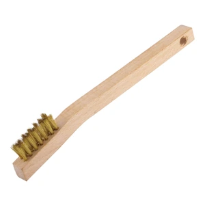 CEPILLO C/MANGO MADERA P/SOLDADOR 3X7 PINCELES A. LATONADO .006" (Precio x Pza - Caja C/24 Pzs)