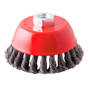 CEPILLO TIPO COPA TRENZADO SIN ARO 3" MULTIROSCA A. AL CARBON .014"