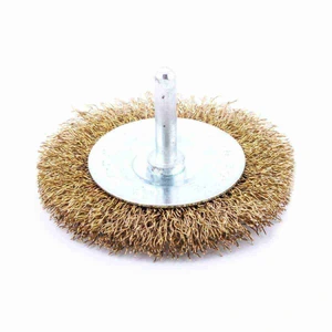 CEPILLO CIRCULAR ONDULADO 3" C/VASTAGO 1/4" A. LATONADO .014"