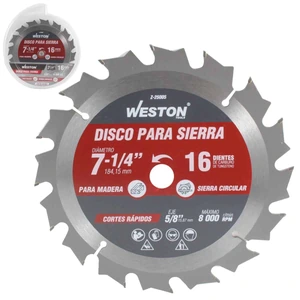 WESTON-Z-25005 / Z-25005 DISCO PARA SIERRA CIRCULAR P/MADERA 7-1/4'' X 5/8'' 16DT