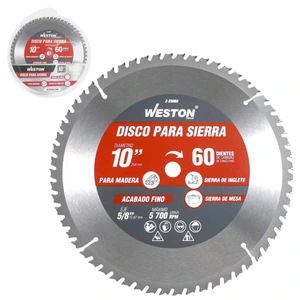 WESTON-Z-25060 / Z-25060 DISCO PARA SIERRA CIRCULAR P/MADERA 10'' X 5/8'' 60DT