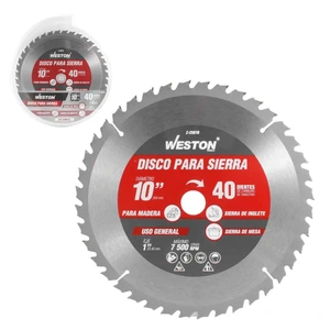 WESTON-Z-25070 / Z-25070 DISCO PARA SIERRA CIRCULAR P/MADERA 10'' X 1'' 40DT