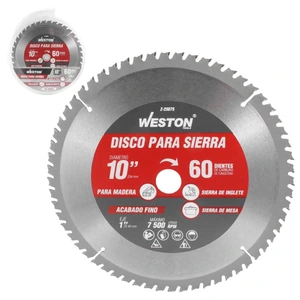 WESTON-Z-25075 / Z-25075 DISCO PARA SIERRA CIRCULAR P/MADERA 10'' X 1'' 60DT