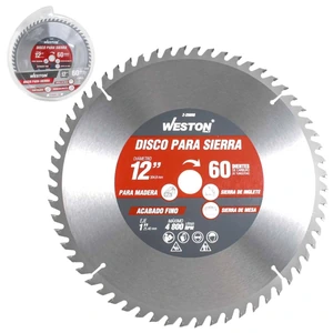 WESTON-Z-25090 / Z-25090 DISCO PARA SIERRA CIRCULAR P/MADERA 12'' X 1'' 60DT