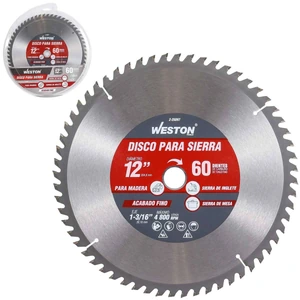 WESTON-Z-25097 / Z-25097 DISCO PARA SIERRA CIRCULAR P/MADERA 12'' X 1-3/16'' 60DT C/BUJES