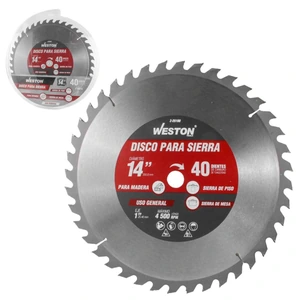 WESTON-Z-25100 / Z-25100 DISCO PARA SIERRA CIRCULAR P/MADERA 14'' X 1'' 40DT