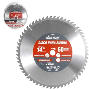 WESTON-Z-25105 / Z-25105 DISCO PARA SIERRA CIRCULAR P/MADERA 14'' X 1'' 60DT