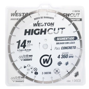 DISCO DE DIAMANTE RIN SEGMENTADO 14" 12/17