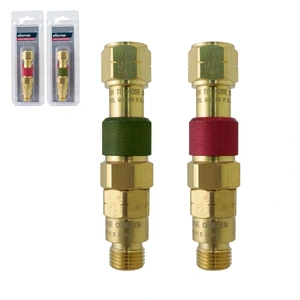 JUEGO DE CONECTORES RAPIDOS ANTORCHA A MANGUERA D/OXIGENO 9/16"-18 (2 PIEZAS)