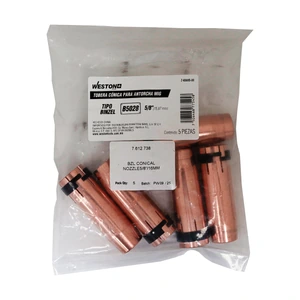 TOBERA CONICA 5/8" P/ANTORCHA MIG Z-65695 TIPO BINZEL B5028 (Precio x Pieza - Emp C/5 Piezas)