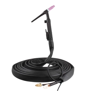 ANTORCHA TIG S26 C/VALVULA C/SWITCH 25FT, FLEXIBLE C/2 CABLES WP-26FV-25-CS