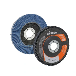 WESTON-Z-TA060 / Z-TA060 DISCO LAMINADO WESTON ZIRCONIA 4-1/2" X 7/8" G060 (Precio x pieza - Empaque c/10 pzas)