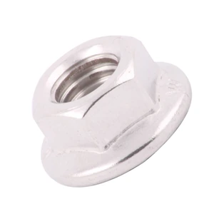 TUERCA HEX. C/ARANDELA DENTADA INOX.