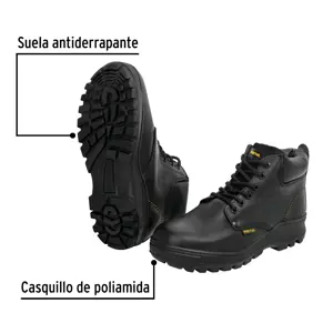 Bota de seguridad negra, #26, casquillo de poliamida, PRETUL