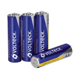 46309 / ZI-AA Blíster con 4 pilas zinc-carbón tamaño AA, volteck