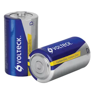 46311 / ZI-D Blíster con 2 pilas zinc-carbón tamaño D, volteck