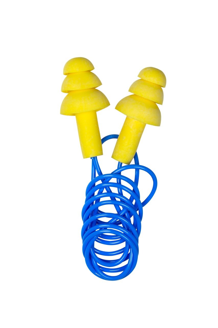 Tapón Auditivo Libre de Silicón con Cordón Color Amarillo 3M 340-4014