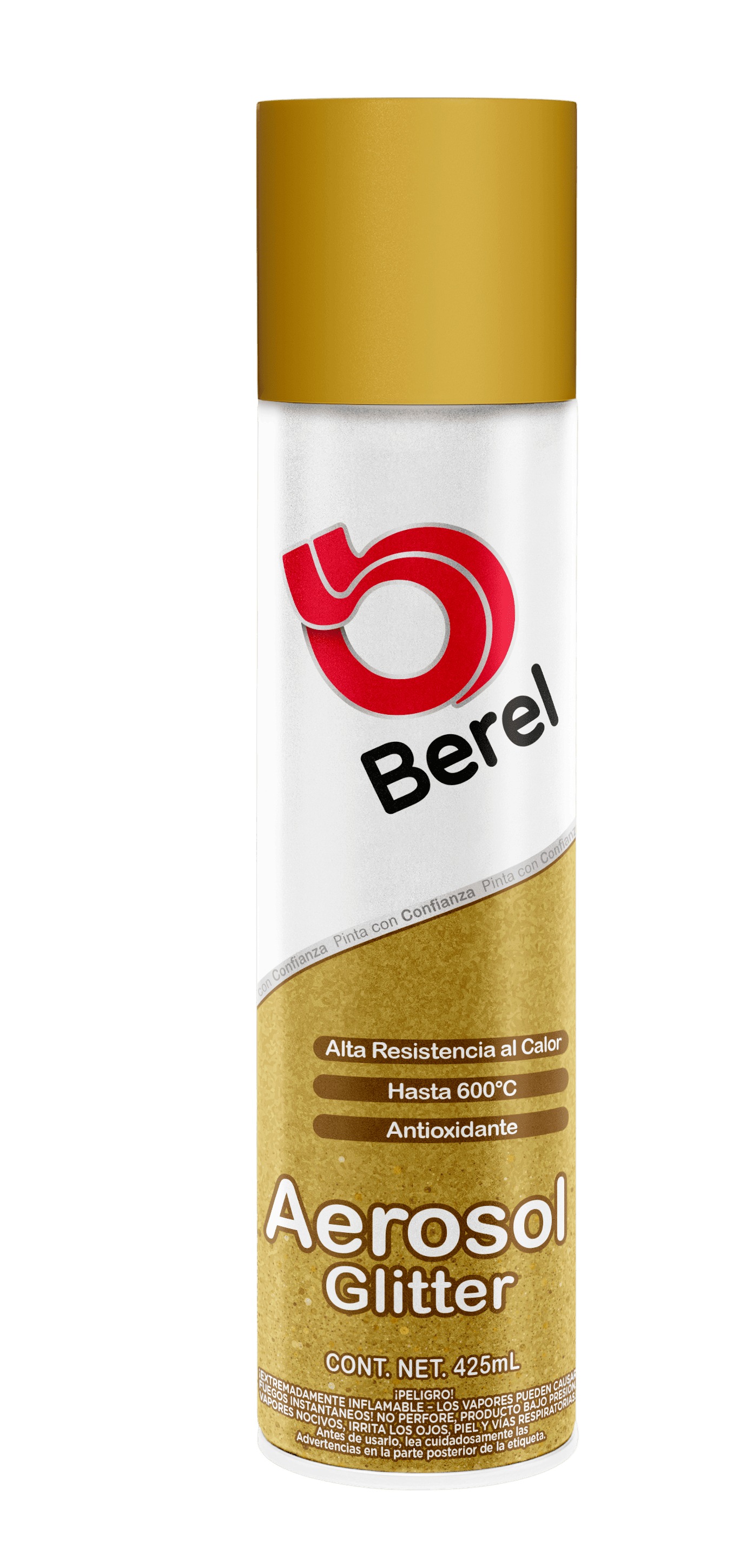 Esmalte Glitter de color en Aerosol - Acrílico - Brillantina Aerosol 0.43 L - Oro