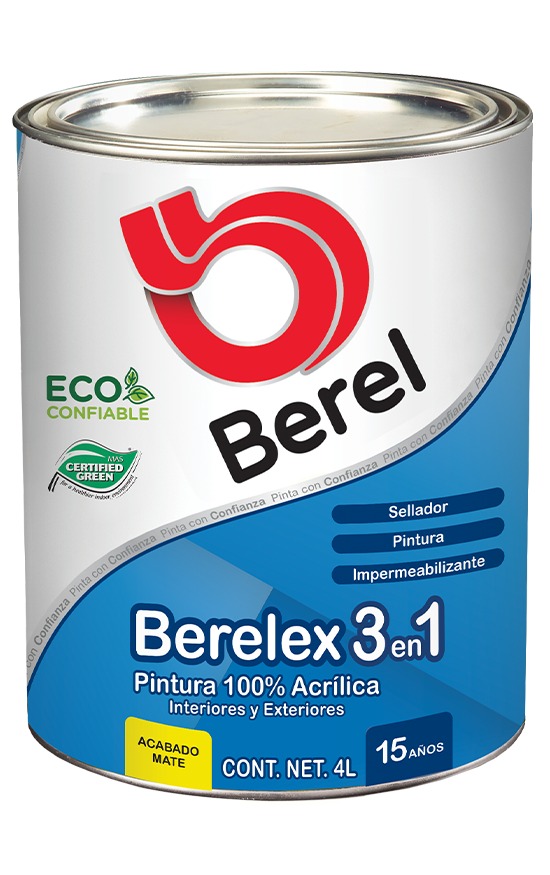 Berelex 3 en 1 - Acrílica - Mate Galón 4 L