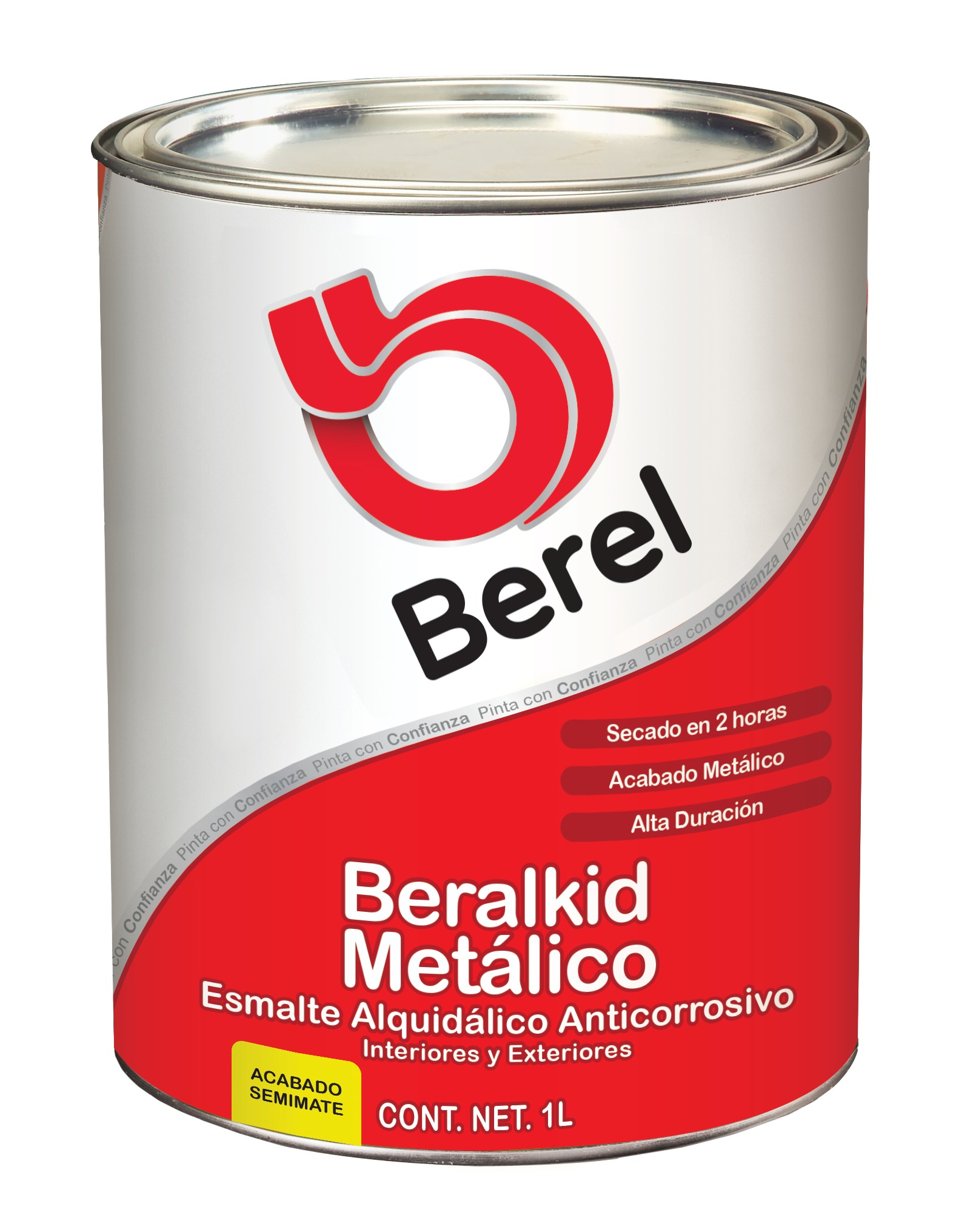 Esmalte Beralkid Metálico - Semimate Litro 1 L