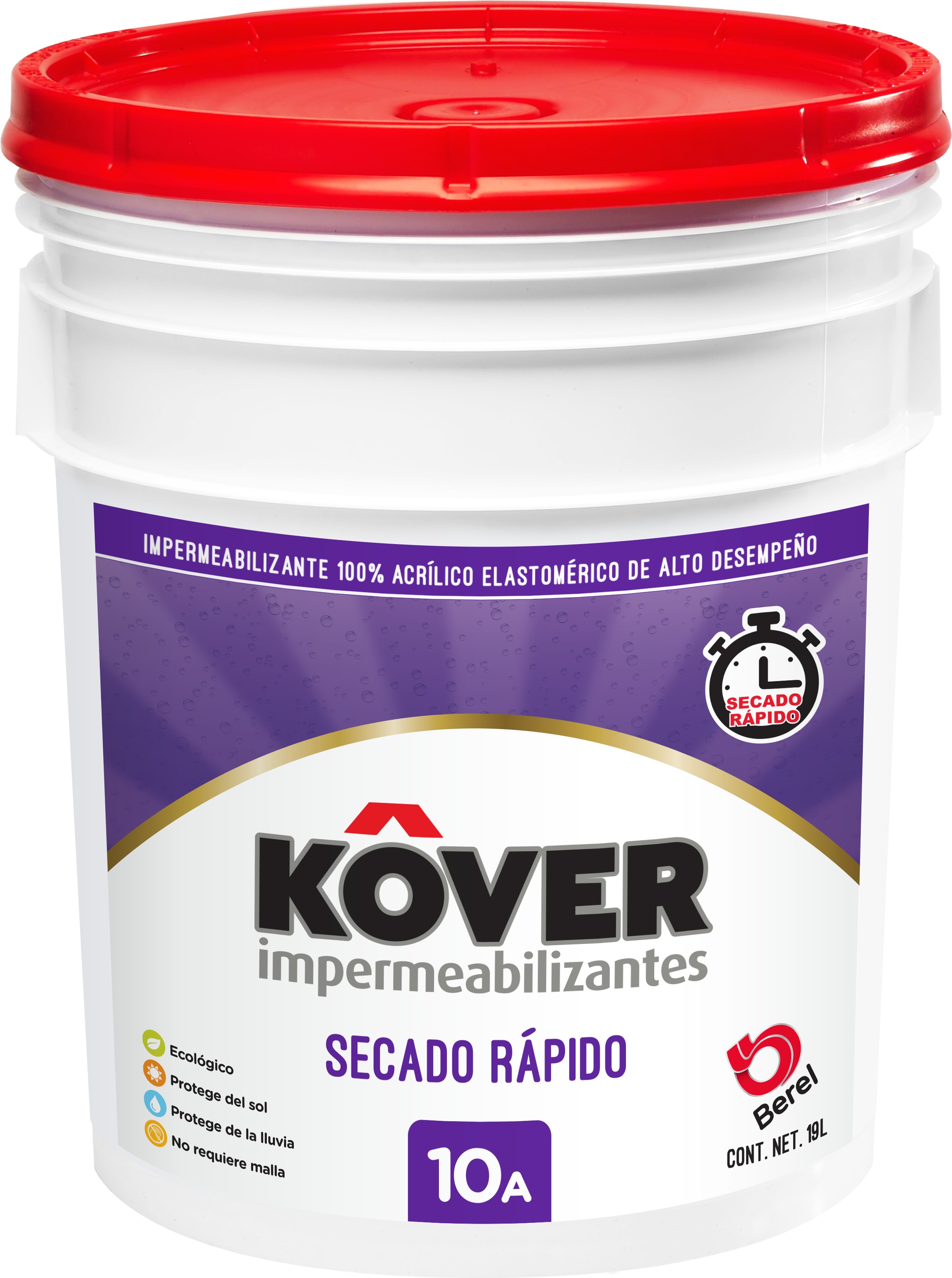 Kover Secado Rápido - Único Cubeta 19 L