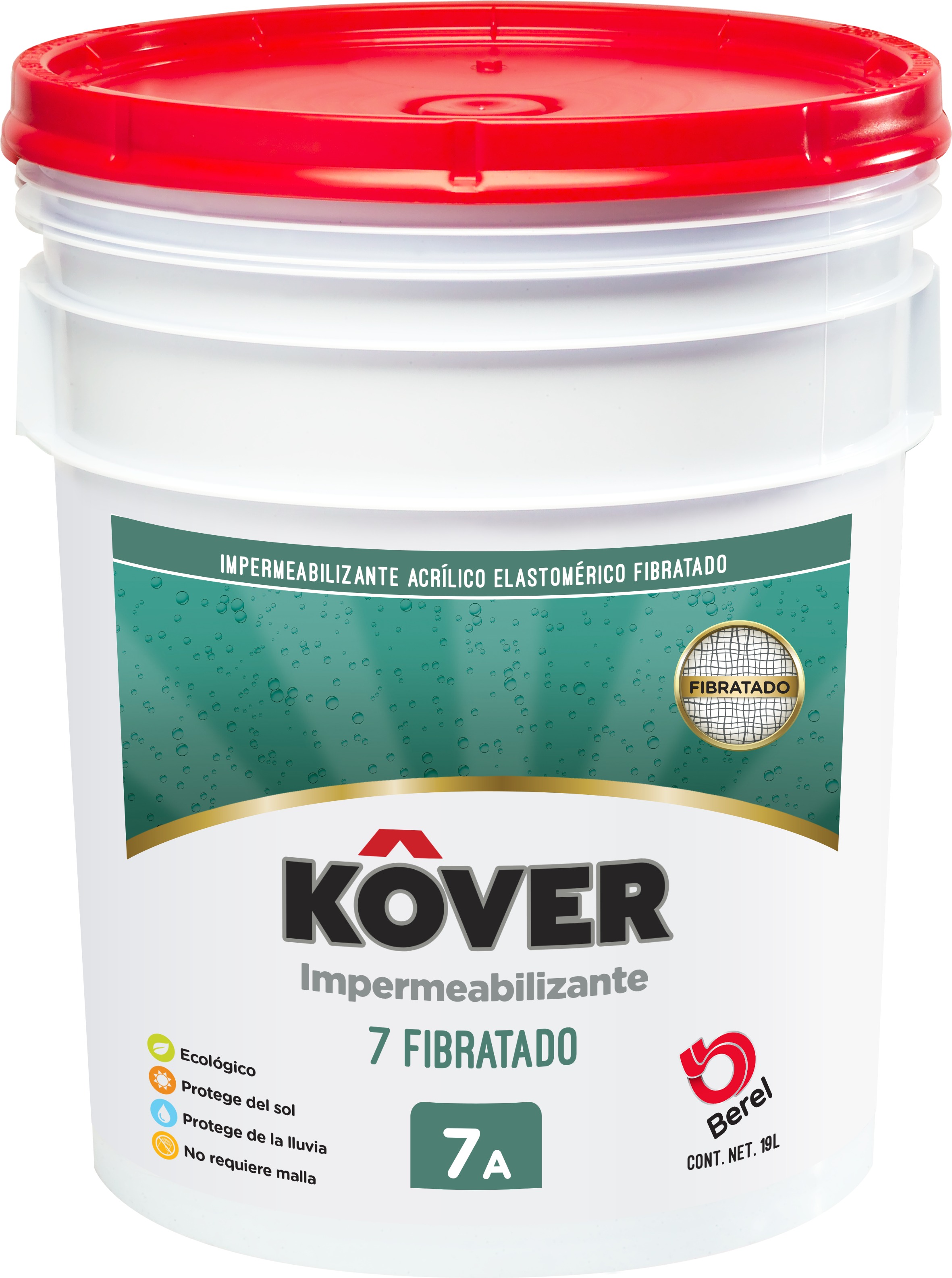 Kover 7 Fibratado - Único Cubeta 19 L