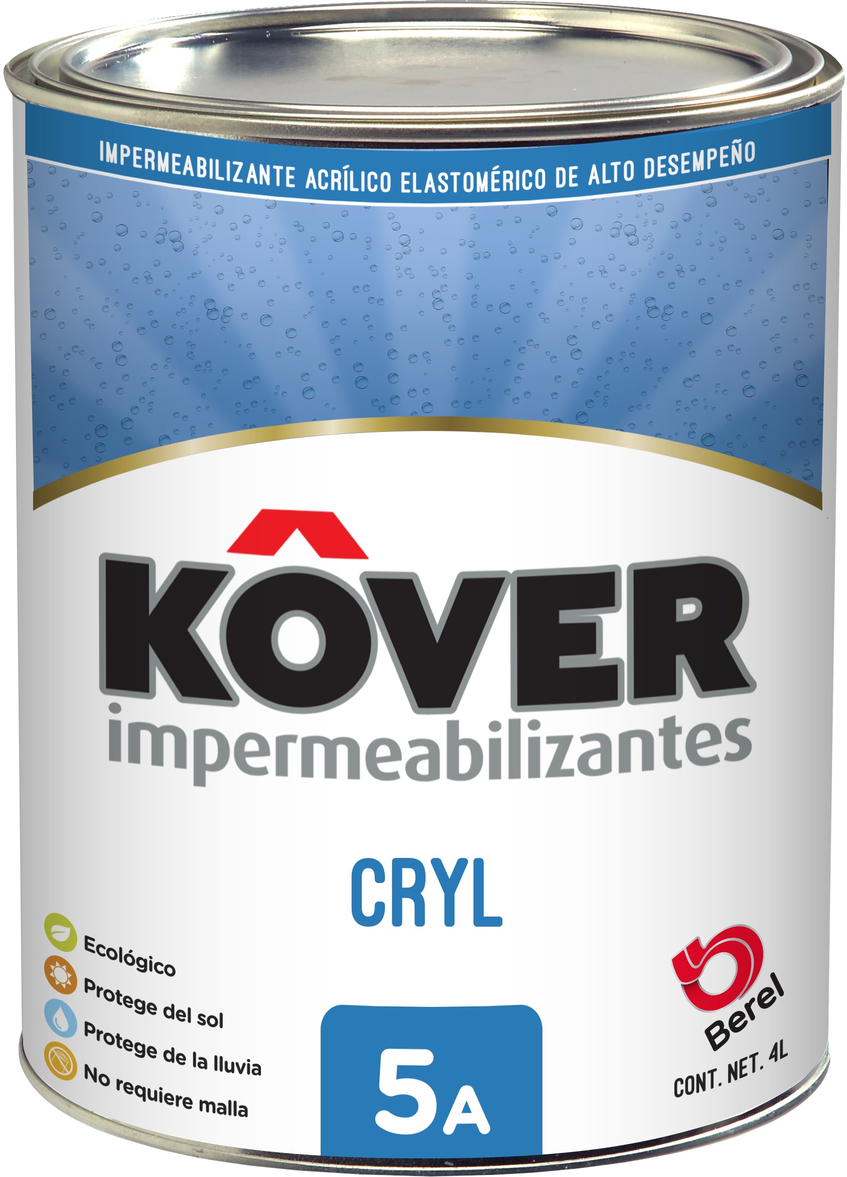 Kover Cryl - Resina Acrílica - Único Galón 4 L