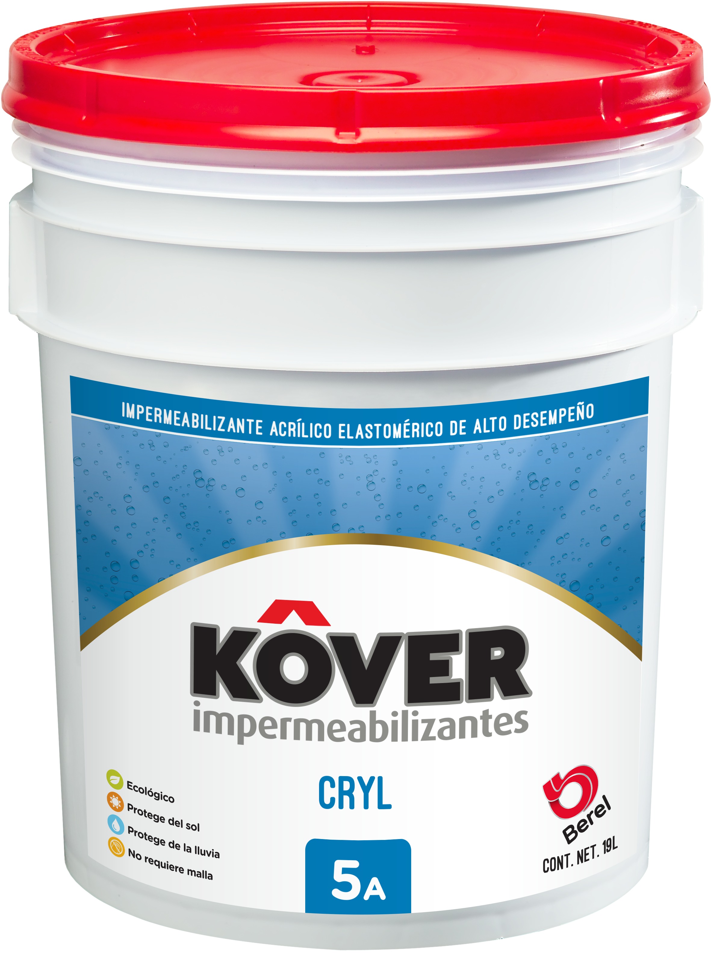 Kover Cryl - Resina Acrílica - Único Cubeta 19 L