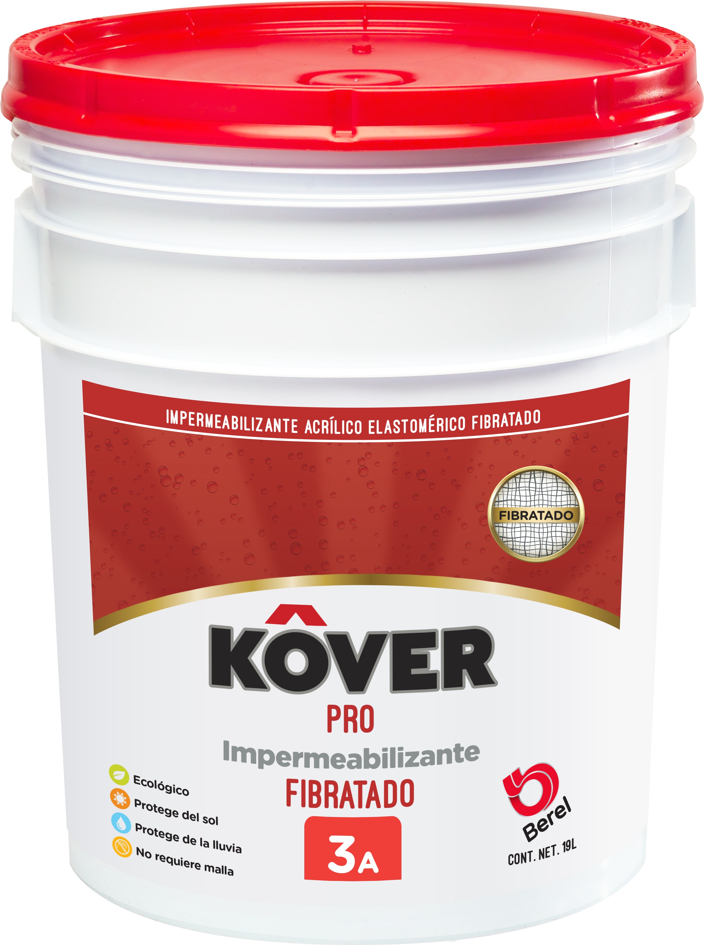 Kover Pro - Fibratado - Único Cubeta 19 L