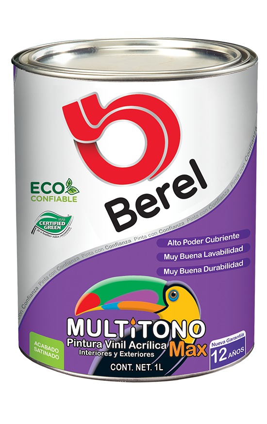 Multitono Max - Vinil Acrílica - Satinado Litro 1 L