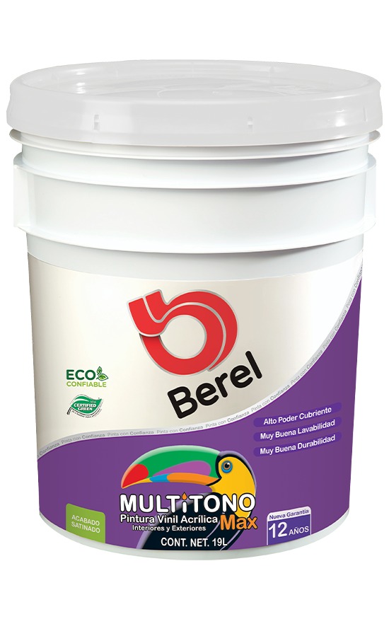 Multitono Max - Vinil Acrílica - Satinado Cubeta 19 L