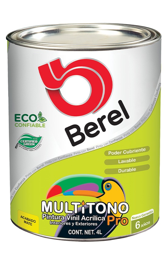 Multitono Pro - Vinil Acrílica - Mate Galón 4 L