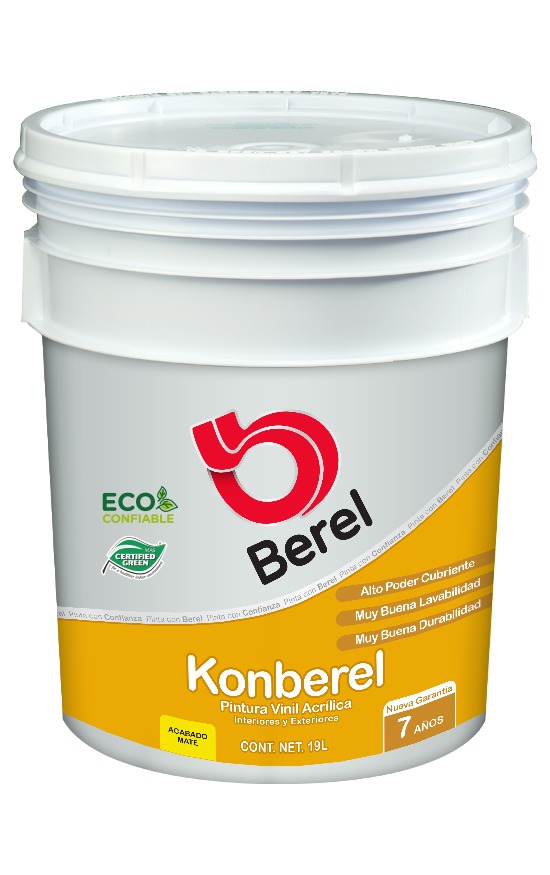 Konberel - Vinil Acrílica - Mate Cubeta 19 L